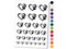 Heart with Paw Print Temporary Tattoo Water Resistant Fake Body Art Set Collection